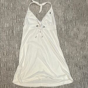 Ralph Lauren polo white halter swing coverup size small